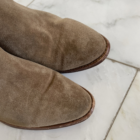 Ash Women’s Ivana Tan Suede Leather Stack Heel Zipper Ankle Boot Euro 38 US 7.5 - Picture 13 of 14